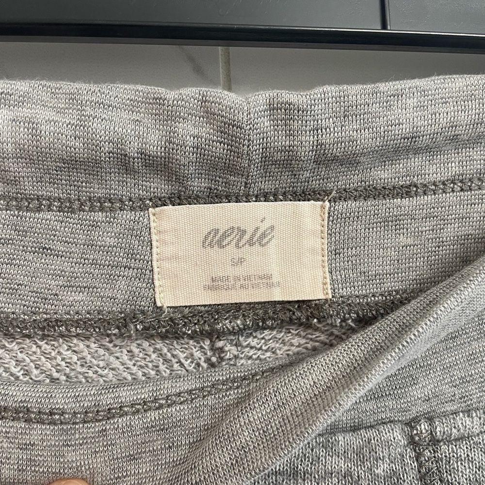 AERIE gray terry joggers size s